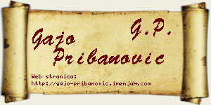 Gajo Pribanović vizit kartica